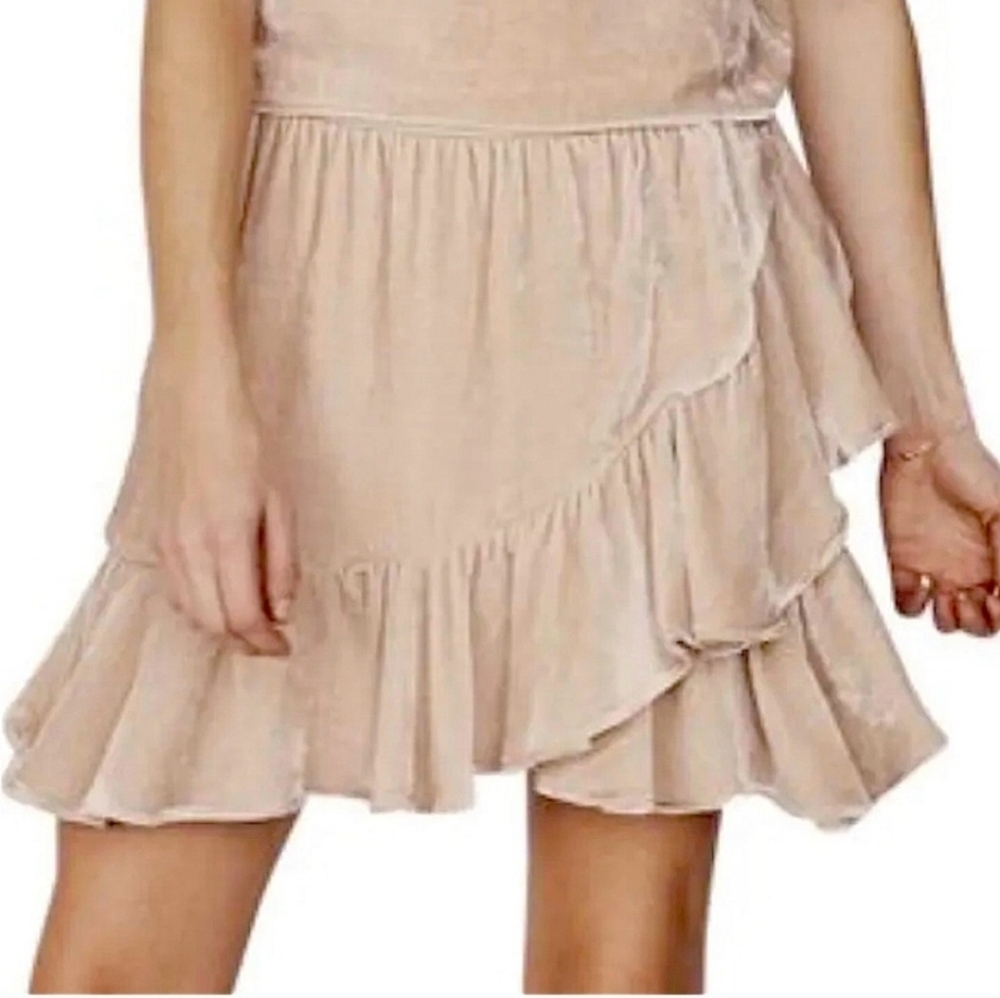 LOVE SHACK FANCY Toasted Almond Velvet Clementine  Skirt